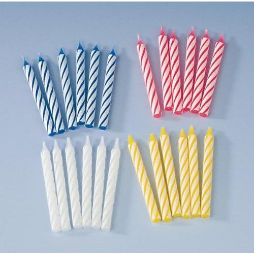 Set 24 Lumanari de Tort, Flippy, Model Spirala, Party, 6.5 cm, din Parafina, Multicolor