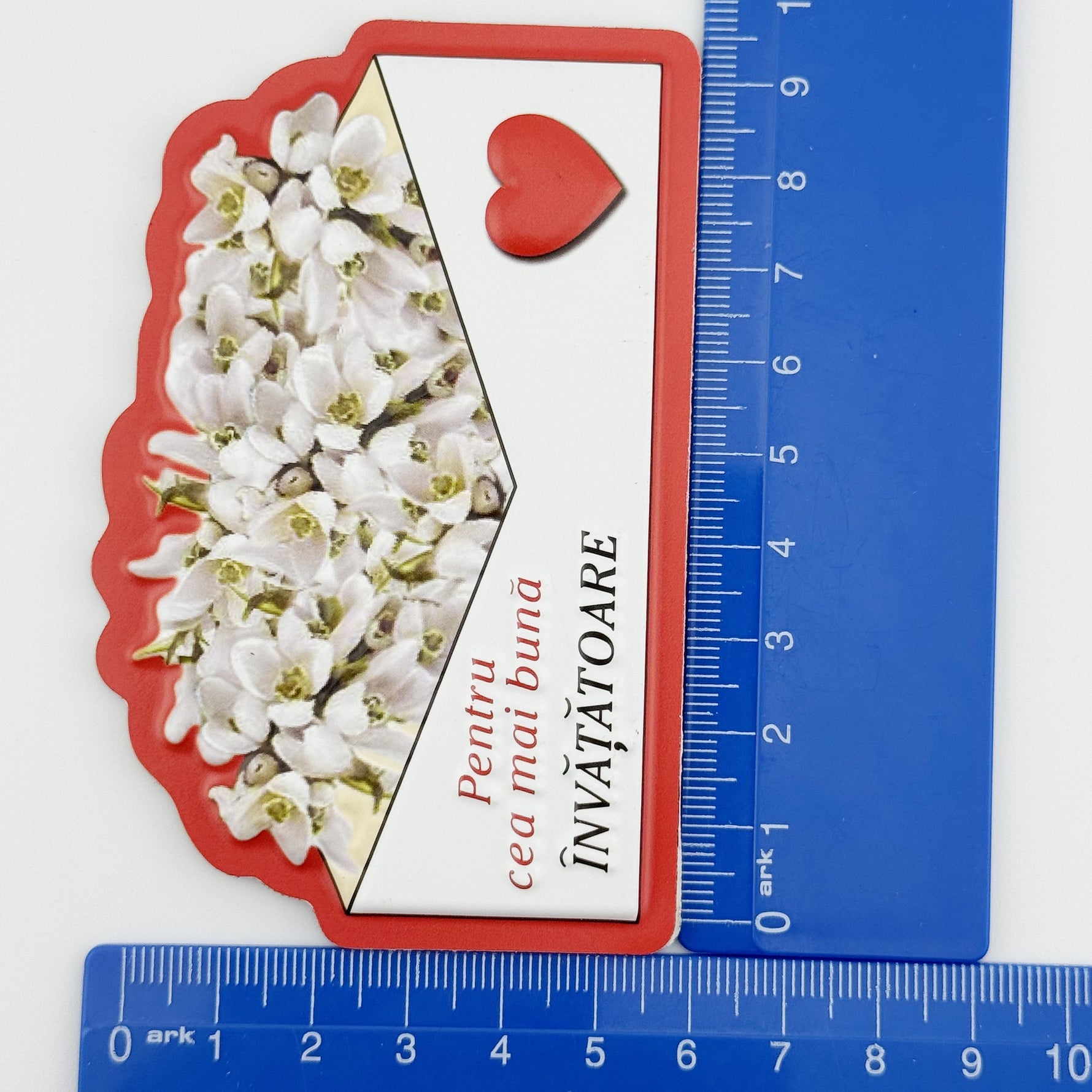 Martisor pentru Invatatoare, Flippy, Set 24 Bucati, Magnet Martisor pentru Frigider, Mesaj pentru Invatatoare, 10 x 6