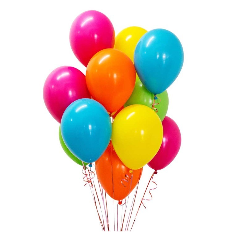 Set 25 Baloane din Latex, Flippy, Model Party, 13 cm, Multicolore, 1 g
