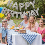Set 25 de Baloane din Folie Metalizata si Latex, Flippy, Figurine 2 Stele, 4 Baloane Confetti, 13 Litere, 6 Latex,