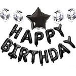 Set 25 de Baloane din Folie Metalizata si Latex, Flippy, Figurine 2 Stele, 4 Baloane Confetti, 13 Litere, 6 Latex,
