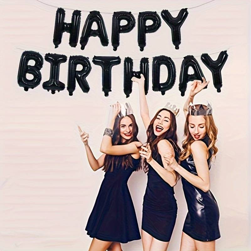 Set 25 de Baloane din Folie Metalizata si Latex, Flippy, Figurine 2 Stele, 4 Baloane Confetti, 13 Litere, 6 Latex,