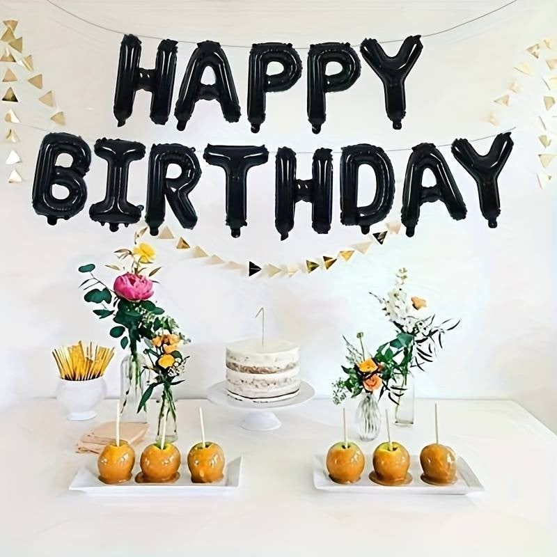 Set 25 de Baloane din Folie Metalizata si Latex, Flippy, Figurine 2 Stele, 4 Baloane Confetti, 13 Litere, 6 Latex,