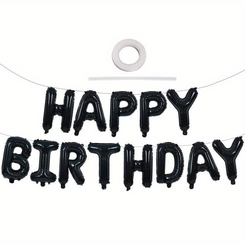 Set 25 de Baloane din Folie Metalizata si Latex, Flippy, Figurine 2 Stele, 4 Baloane Confetti, 13 Litere, 6 Latex,