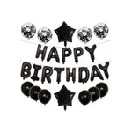 Set 25 de Baloane din Folie Metalizata si Latex, Flippy, Figurine 2 Stele, 4 Baloane Confetti, 13 Litere, 6 Latex,