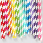 Set 25 Paie, Flippy, din Hartie, 20 cm, Model cu Dungi, Multicolor