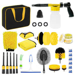Set 26 Accesorii pentru Curatare Auto, Flippy, din PP si Microfibra, Interior/Exterior, 30.5 x 27.5 x 16 cm,