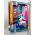 Set 2x Pistol cu Apa pentru Copii, Flippy, 6ani+, cu baloane de apa, Albastru + Roz, 1x 600 ML + 1x 550 ML