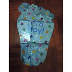 Set 3 Baloane din Folie Metalizata, Flippy, Figurine Picior 46x79 cm, Inima 45cm, Stea 45cm, Model It's a Boy, Tema