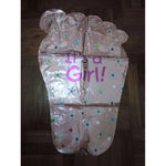 Set 3 Baloane din Folie Metalizata, Flippy, Figurine Picior 46x79 cm, Inima 45 cm, Stea 45cm, Model It's a Girl, Tema