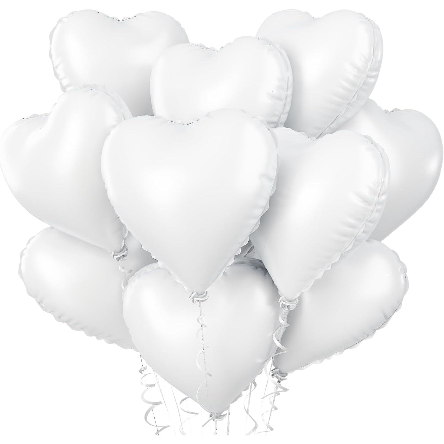 Set 3 Baloane din Folie Metalizata, Flippy, Model Inimi, Tema Ziua Indragostitilor, 45 cm, 2 Rosii, 1 Alb, Ambalaj
