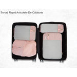 Set 3 Genti de Calatorie Flippy, Pentru Depozitare, Compresibile, 3 Dimensiuni, Mic, Mediu, Mare, Impermeabile, Fermoar