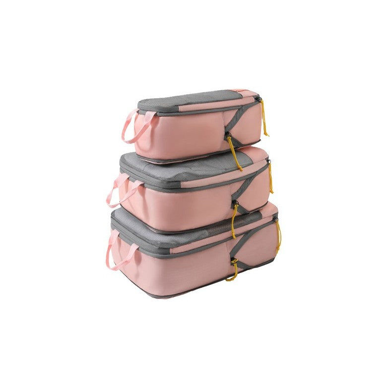 Set 3 Genti de Calatorie Flippy, Pentru Depozitare, Compresibile, 3 Dimensiuni, Mic, Mediu, Mare, Impermeabile, Fermoar