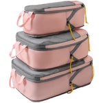 Set 3 Genti de Calatorie Flippy, Pentru Depozitare, Compresibile, 3 Dimensiuni, Mic, Mediu, Mare, Impermeabile, Fermoar