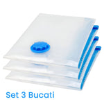 Set 3 Saci de Vidat Haine, Flippy, Marimi Diferite, Vidare prin Vacuum, Reutilizabili, Impermeabili, Pompa Inclusa,