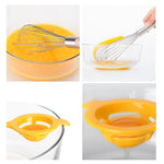 Set 3 ustensile pentru bucatarie Flippy, 2 teluri, un separator oua, inox/silicon, Galben