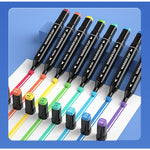 Set 30 Markere, Flippy, pe Baza de Alcool, Dublu Capat, Subtire 1mm si Gros 6 mm, Geanta Depozitare, 15 cm, Multicolor
