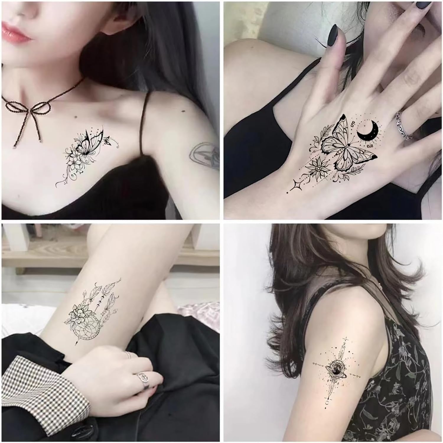 Set 30 Tatuaje Temporare, Flippy, pe Baza de Apa, Model 6, Negru