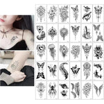 Set 30 Tatuaje Temporare, Flippy, pe Baza de Apa, Model 6, Negru