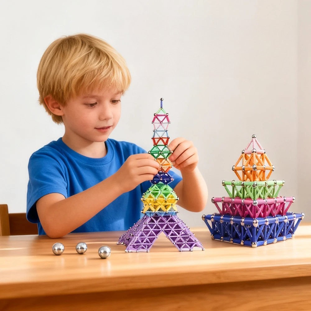 Set 308 Piese Betisoare Magnetice, Flippy, din Plastic/Magnet, +3 Ani, Multicolor