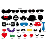 Set 31 de Accesorii pentru Petrecere, Flippy, Props pentru Coltul de Poze, Ochelari, Palarii, Mustata, Cravata,