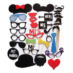 Set 31 de Accesorii pentru Petrecere, Flippy, Props pentru Coltul de Poze, Ochelari, Palarii, Mustata, Cravata,