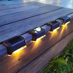 Set 4 Aplice Solare, Flippy, Lumina LED-uri, IP65, din ABS+PC, 8-10 h Iluminare, Baterie 1.2 V 600 mAh, Montare pe