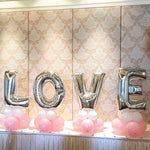 Set 4 Baloane din Folie Metalizata, Flippy, Figurine Litere, Model Scris Love, Tema Iubire, 80 cm, Ambalaj Individual,