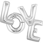 Set 4 Baloane din Folie Metalizata, Flippy, Figurine Litere, Model Scris Love, Tema Iubire, 80 cm, Ambalaj Individual,
