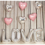 Set 4 Baloane din Folie Metalizata, Flippy, Figurine Litere, Model Scris Love, Tema Iubire, 80 cm, Ambalaj Individual,