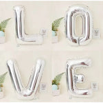 Set 4 Baloane din Folie Metalizata, Flippy, Figurine Litere, Model Scris Love, Tema Iubire, 80 cm, Ambalaj Individual,