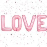 Set 4 Baloane din Folie Metalizata, Flippy, Figurine Litere, Model Scris Love, Tema Iubire, 80 cm, Ambalaj Individual,