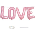 Set 4 Baloane din Folie Metalizata, Flippy, Figurine Litere, Model Scris Love, Tema Iubire, 80 cm, Ambalaj Individual,