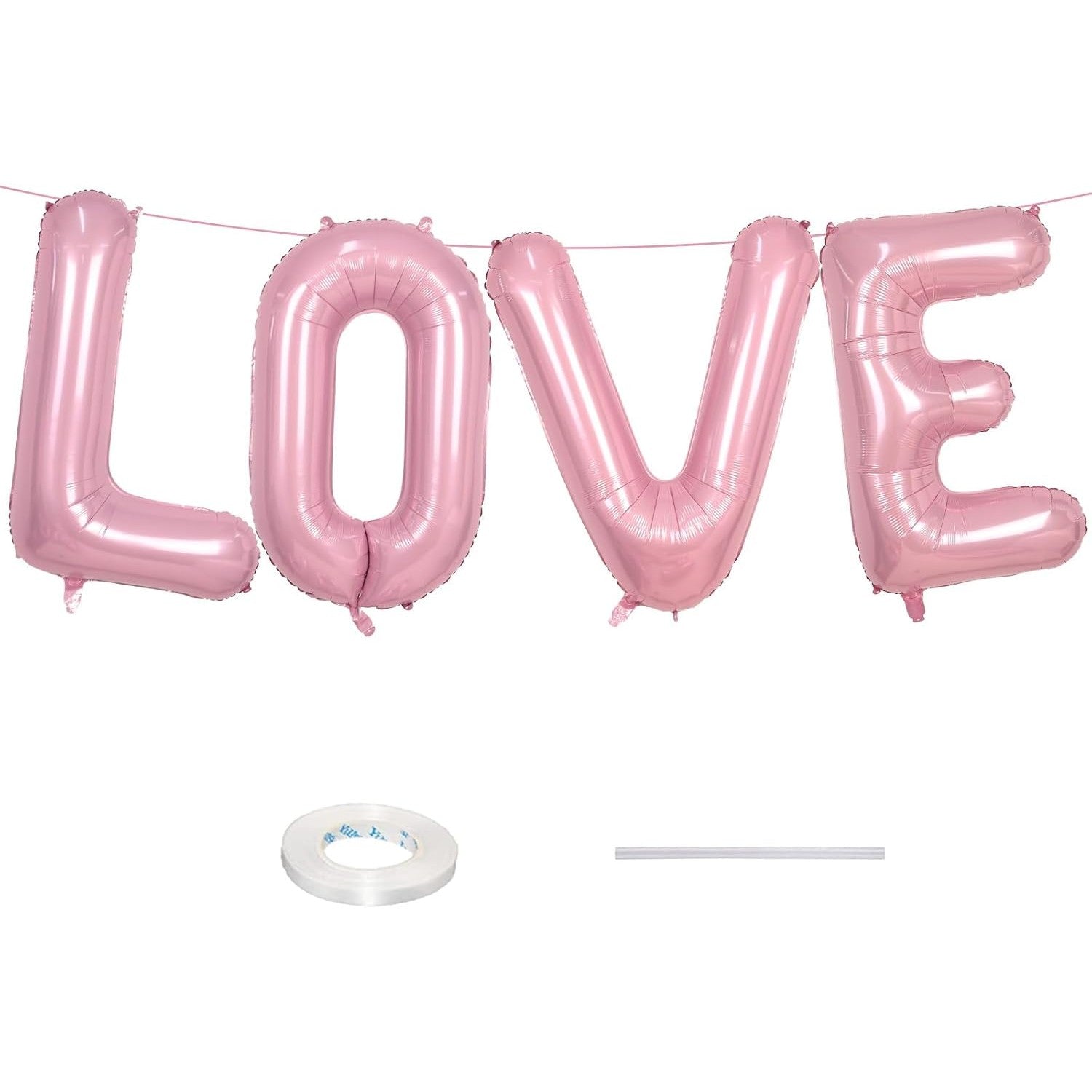 Set 4 Baloane din Folie Metalizata, Flippy, Figurine Litere, Model Scris Love, Tema Iubire, 80 cm, Ambalaj Individual,