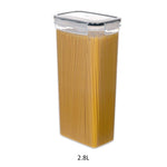 Set 4 Recipiente din Plastic, Flippy, pentru Alimente/Obiecte, Inchidere Ermetica, 4 x 2.8l, Transparent