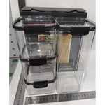 Set 4 Recipiente din Plastic, Flippy, pentru Alimente/Obiecte, Inchidere Ermetica, 1 x 460 ml, 2 x 700 ml, 1 x 1300 ml,