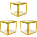 Set 4 Cutii pentru Baloane, Flippy, Model Simplu, Tematica Aniversare, Cuburi Decorative din Plastic, Accesorii pentru