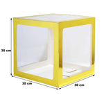 Set 4 Cutii pentru Baloane, Flippy, Model Simplu, Tematica Aniversare, Cuburi Decorative din Plastic, Accesorii pentru
