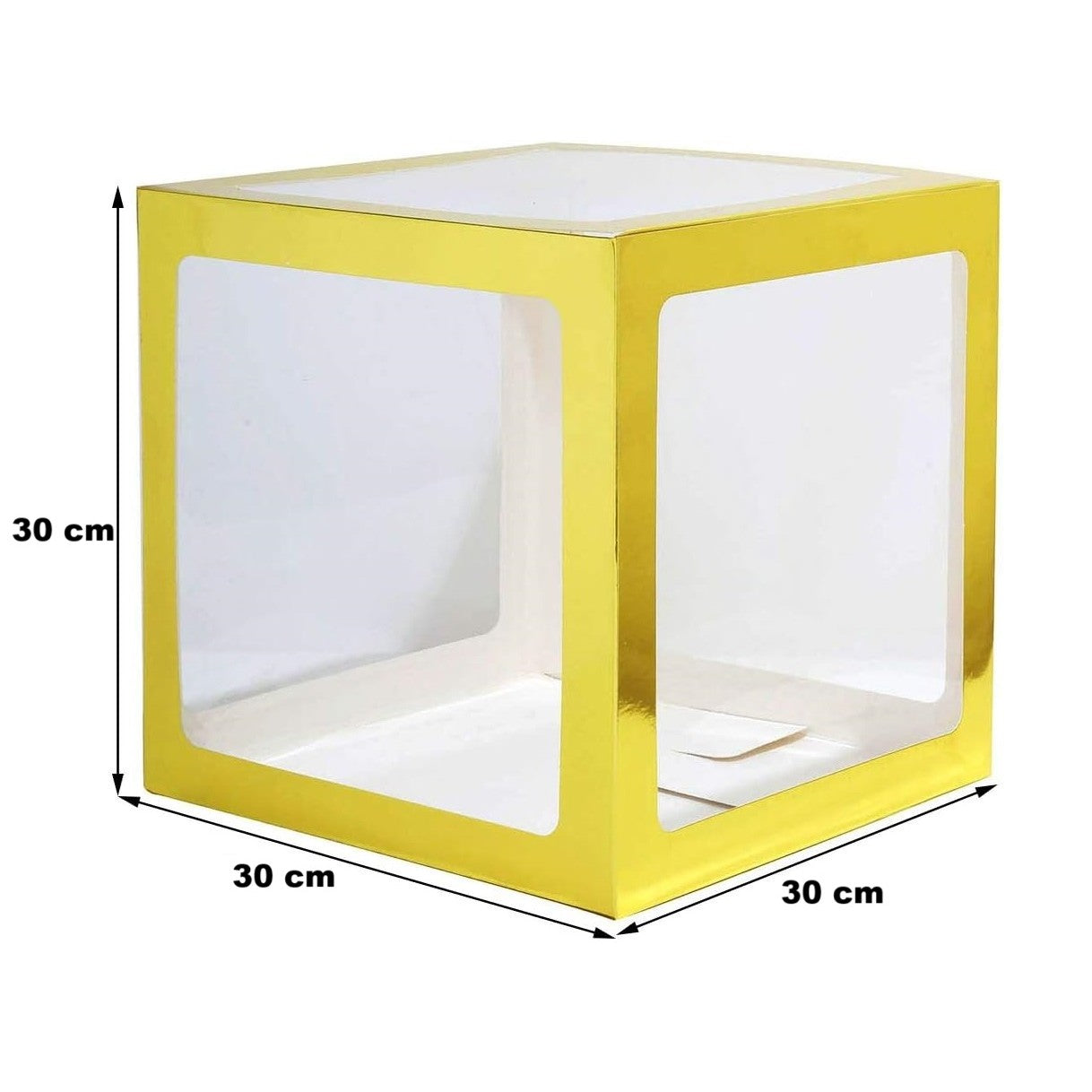 Set 4 Cutii pentru Baloane, Flippy, Model Simplu, Tematica Aniversare, Cuburi Decorative din Plastic, Accesorii pentru