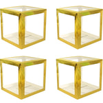 Set 4 Cutii pentru Baloane, Flippy, Model Simplu, Tematica Aniversare, Cuburi Decorative din Plastic, Accesorii pentru