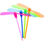 Set 4 Jucarii Libelula Zburatoare, Distractive pentru Copii, Flippy, Aruncatoare Manuale din Plastic, cu Lumini,