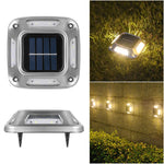 Set 4 Lampi Solare, Flippy, 8 LED-uri, IP65, din ABS+PC, 6-12 h Iluminare, Baterie 1.2 V 600 mAh, Montare pe