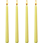 Set 4 Lumanari, Flippy, pentru Suport de Masa, Fara Miros si Fum, din Parafina, 2.2 x 25 cm, Galben