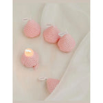 Set 4 Lumanari Parfumate, Flippy, Model Capsunici, Ardere 30 min, 52g, 6.3 x 6.3 x 3.8 cm, Roz