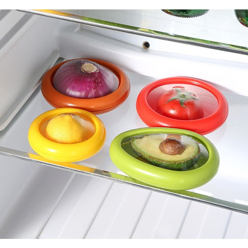 Set 4 Recipiente pentru Pastrarea Proaspata a Legumelor, Flippy, Cutii Portabile Sigilate Anti-oxidare, 4 Forme