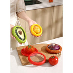Set 4 Recipiente pentru Pastrarea Proaspata a Legumelor, Flippy, Cutii Portabile Sigilate Anti-oxidare, 4 Forme