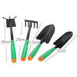 Set 4 Unelte de Gradina Flippy, pentru Plantare Prelucrare Sol si Ingrijire Plante, Material PVC si cardboard, 31.5 x