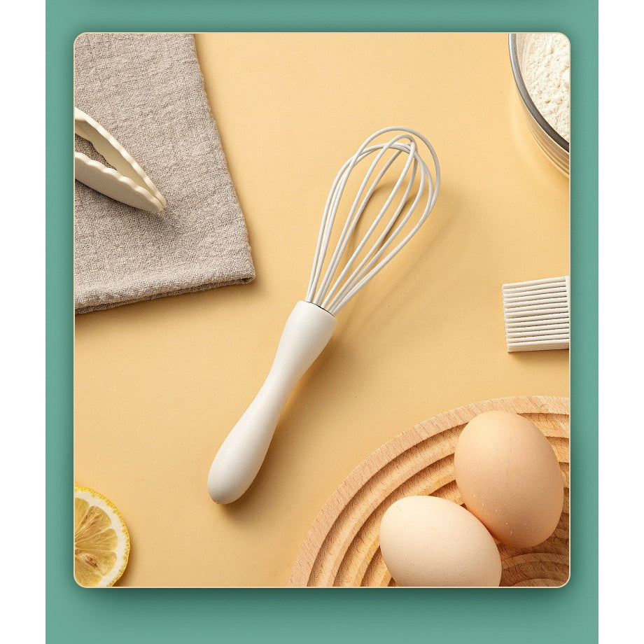 Set 4 Ustensile de Bucatarie, Flippy, din Silicon+Inox, Termorezistente, Antiaderente, 20 x 15 x 4 cm, Alb Ivory