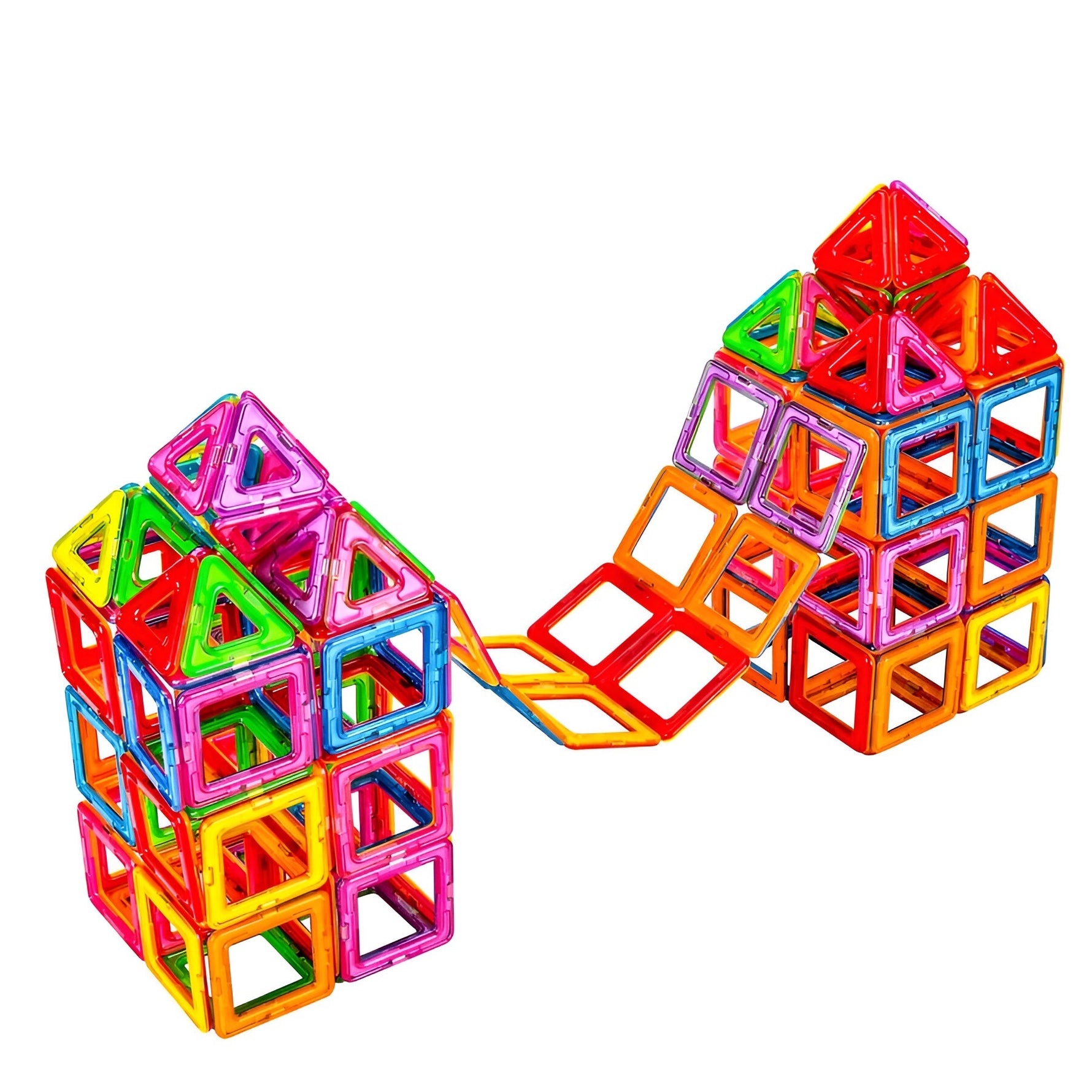 Set 40 Piese Magnetice de Constructie, Flippy, Piese Mici, Magnetic Blocks, Forme Geometrice, 3 Ani, ABS, Magnet, 20.5