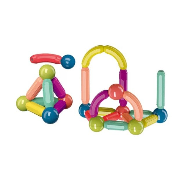 Set 42 de Piese Magnetice de Constructie, Flippy, Puzzle, Forme, 3 Ani, ABS, Magnet, 20x6.5x18 cm, Multicolor